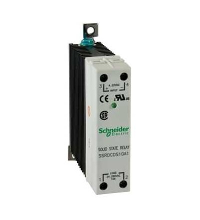 SSRDP8S30A1 Polovodičové relé-montáž na lištu-tlačítek 90-280 V AC-výstup 24-280 V AC-30A, Schneider Electric
