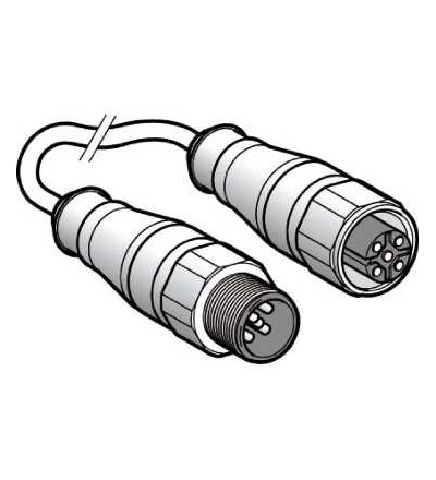XZCRA151141C5 Propojovací kabel XZ, samec přímý M12 4-pin, samice přímý M12 4-pin, PVC 5m, Schneider Electric