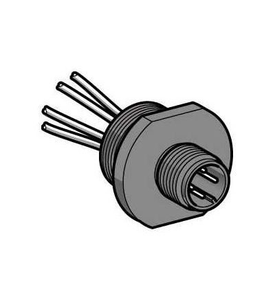 XZCE11P124M Adaptér-plast-otvor se závitem Pg 11-pro samec.konektor-M12-4-vodič., Schneider Electric