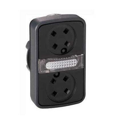 ZB4BW7A9 Zapuš./zapuš. ovl. hlavice dvoutlač. se signálkou ? 22 bez čočky, Schneider Electric