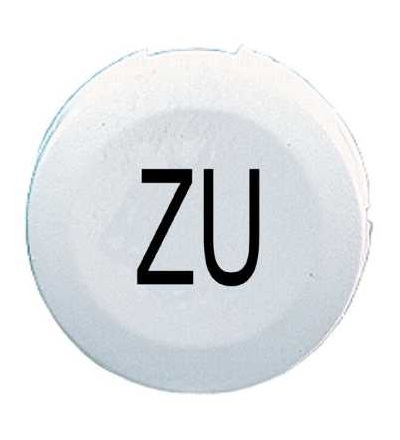 ZB6YA131 Bílý hmatník označený ZU pro kruhové neprosvět. tlač. ? 16, Schneider Electric