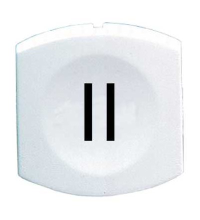 ZB6YC112 Bílý hmatník označený II pro čtvercové neprosvět. tlač. ? 16, Schneider Electric