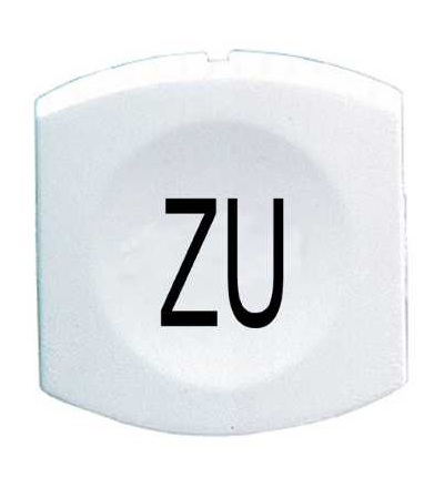 ZB6YC131 Bílý hmatník označený ZU pro čtvercové neprosvět. tlač. ? 16, Schneider Electric