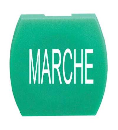 ZB6YC316 Zelený hmatník s označením MARCHE pro čtvercové neprosvět. tlač. ? 16, Schneider Electric