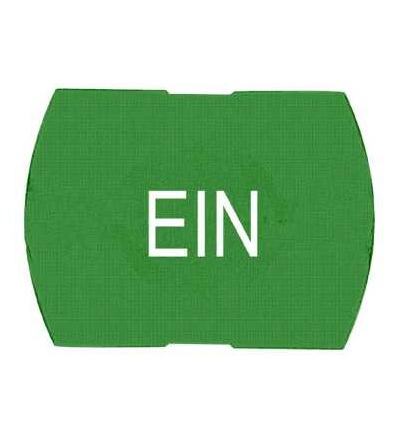 ZB6YD318 Zelený hmatník s označením EIN pro obdelníkové neprosvět. tlač. ? 16, Schneider Electric