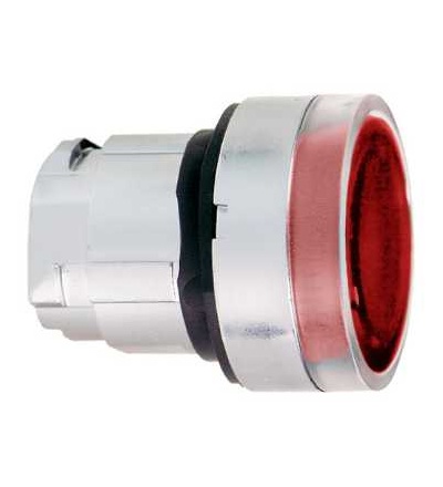 ZB4BW343S červená ovl. hlavice stiskací prosvět., lícující ? 22 s návratem pro integ. LED, Schneider Electric