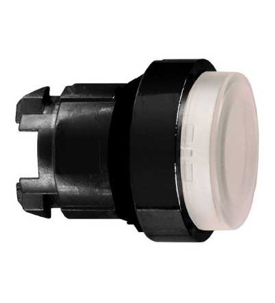 ZB4BW1137 Bílá ovl. hlavice prosvět. stiskací s přesah. ? 22 s návratem pro integ. LED, Schneider Electric