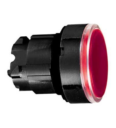 ZB4BW3437 červená ovl. hlavice stiskací prosvět., lícující ? 22 s návratem pro integ. LED, Schneider Electric