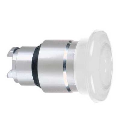 ZB4BW413 Bílá O40 prosvět. hlavice s hřibovým tlačítkem ? 22 s návratem pro integ. LED, Schneider Electric