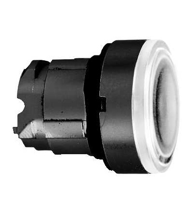 ZB4BW3137 Bílá ovl. hlavice stiskací prosvět., lícující ? 22 s návratem pro integ. LED, Schneider Electric