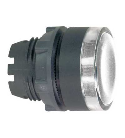 ZB5AW313S Bílá ovl. hlavice stiskací prosvět., lícující ? 22 s návratem pro integ. LED, Schneider Electric