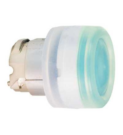 ZB4BW533 Zelená ovl. hlavice stiskací prosvět., lícující ? 22 s návratem pro integ. LED, Schneider Electric