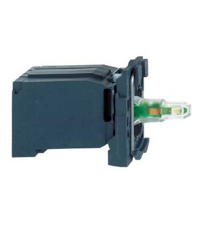 ZB5AV5D3 Zelená polosestava objímky s BA9s LED žárovka 400V, Schneider Electric