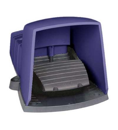 XPEB311 Jednoduchý nožní spínač, IP66, s krytem, plast, modrá, 2V+2Z, Schneider Electric