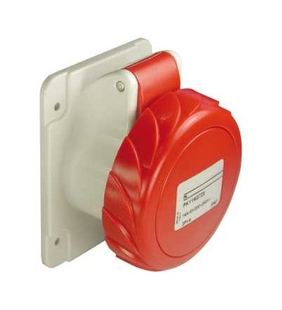 PKF32G7C4 Pratika prům.zásuvka-šroubová-přímá, 32A, 3p+E, 400..440 V AC, panel, IP67, Schneider Electric