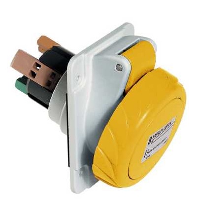 PKY32F715 Pratika průmyslová zásuvka-rychlá-úhlová-32A-3p+N+E-100...130 V AC-panel, Schneider Electric