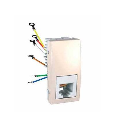 MGU3.491.25 Zásuvka telefonní RJ12, 6 kontaktů, 1 modul, marfil, Schneider Electric