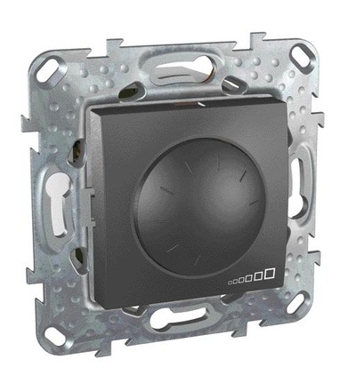 MGU5.512.12 Stmívač otočný 40-1000W, vč.montážního rámečku, grafit, Schneider Electric