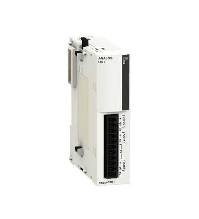 TM2AVO2HT Analog. výstupní modul M238-2 nap. vstupy-1 vyjímatelné šroubové svorky, Schneider Electric