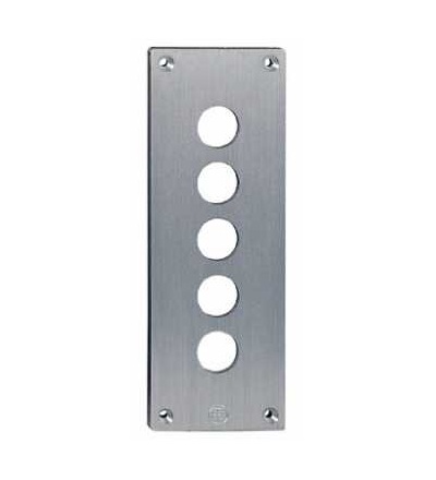 XAPE305 Průčelní deska pro ovládače, XAP-E, kov, 5 vodorovný otvorů, Schneider Electric