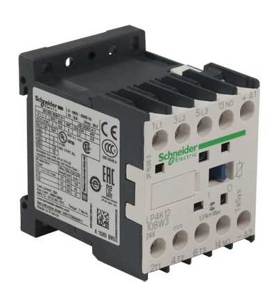 LP4K1210BW3 TeSys K stykač, 3p (3Z), AC-3, ? 440 V 12A, cívka 24 V DC, Schneider Electric