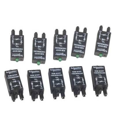 RZM021FP Varistor+zelená LED, 110..230 V AC/DC, pro RSZ patici, Schneider Electric