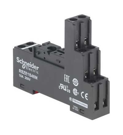 RSZE1S48M Patice RSZ, jednostranná patice, 12A, < 300 V AC, šroubová konektor, Schneider Electric