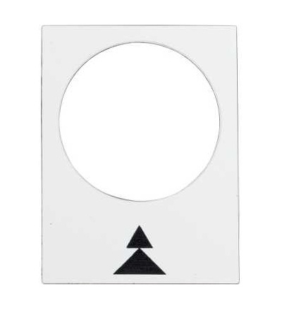 ZB2BY4909 štítek, 30x40mm, bílá, pravý, slow, fast, Schneider Electric
