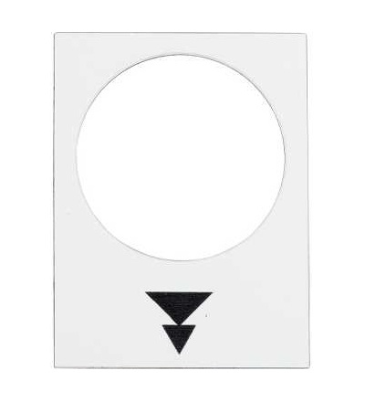 ZB2BY4953 štítek, 30x40mm, bílá, raise, slow, fast, Schneider Electric
