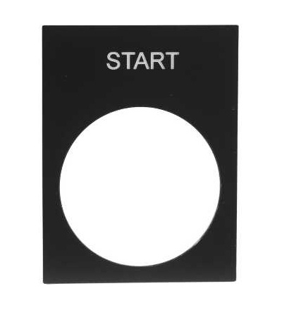 ZB2BY2303 štít. s popisem 30x40mm černý START, Schneider Electric