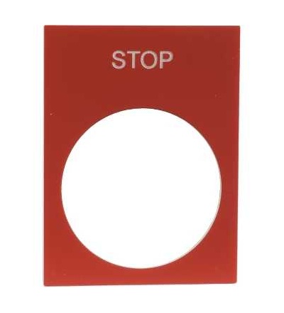 ZB2BY2304 štít. s popisem 30x40mm rudý STOP, Schneider Electric