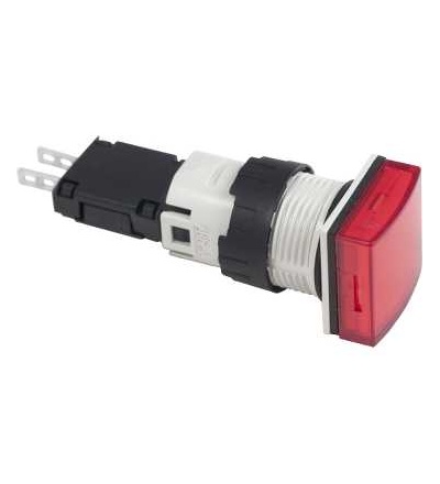 XB6CV4BB čtver. červená kompletní signálka ? 16 s integ. LED 12...24V, Schneider Electric