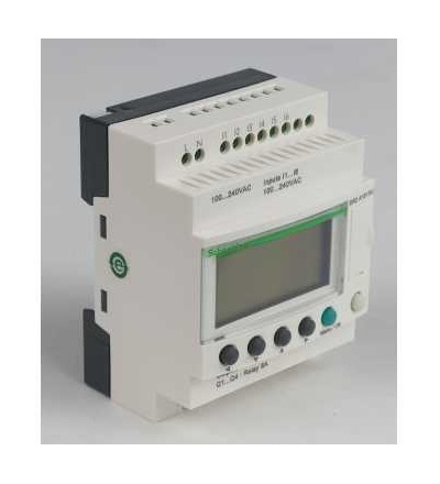 SR2A101FU Compact smart relé Zelio Logic, 10 I/O, 100..240 V AC, bez hod., displej, Schneider Electric