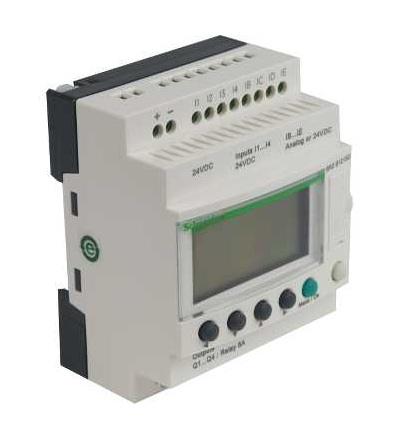 SR2B121BD Compact smart relé Zelio Logic, 12 I/O, 24 V DC, s hod., displej, Schneider Electric