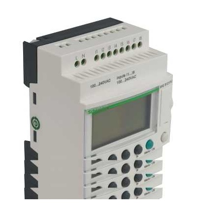 SR2B121FU Compact smart relé Zelio Logic, 12 I/O, 100..240 V AC, s hod., displej, Schneider Electric