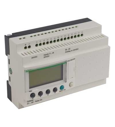 SR2B201BD Compact smart relé Zelio Logic, 20 I/O, 24 V DC, s hod., displej, Schneider Electric