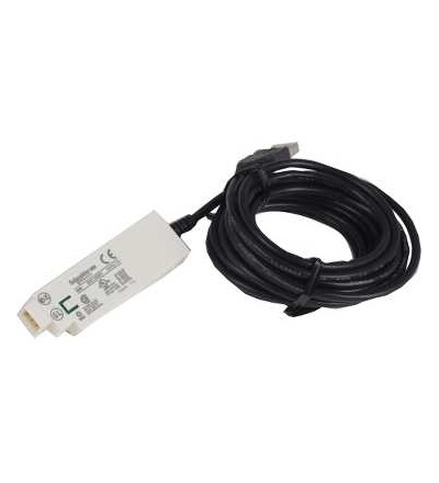 SR2USB01 USB PC připojovací kabel, pro prog. relé Zelio Logic, 3m, Schneider Electric