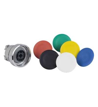 ZB4BA9 Zapuš. ovl. hlavice stiskací ? 22 s návratem s 6 barev neoznačený, Schneider Electric