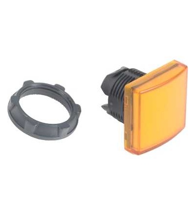 ZB5CV053 čtver. oranžová hlava signálky ? 22 plné čočky pro integ. LED, Schneider Electric