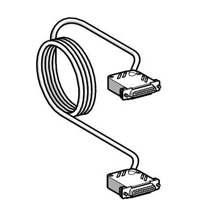 TSXCCPS15 Kabel pro integrované analogové a čítačové kanály a svorkovnici ABE7CPA01-2,5m, Schneider Electric