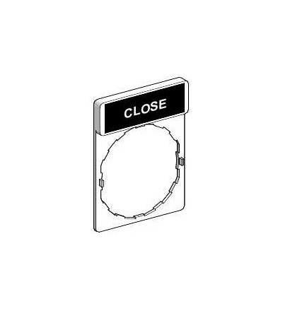 ZBY2314 Držák štítků 30x40mm se štítkem 8x27mm s popisem CLOSE, Schneider Electric