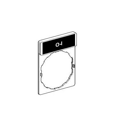 ZBY2178 Držák štítků 30x40mm se štítkem 8x27mm s popisem O, I, Schneider Electric