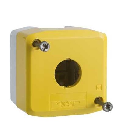 XALK01H7 žlutá prázdná skříňka s šedou základnou, UL/CSA certified, Schneider Electric