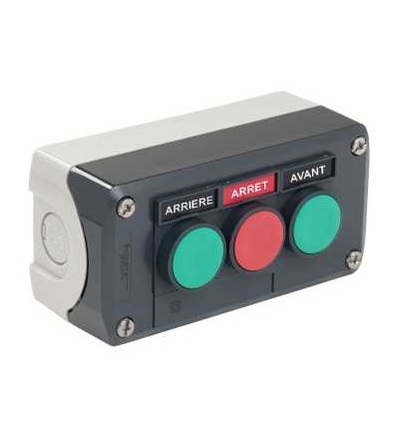 XALD311 Tmavě šedá skříňka, zelená zapuš./červená zapuš./zelená zapuš. tlačítka ? 22, Schneider Electric