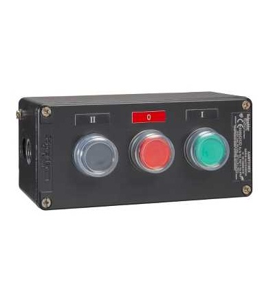 XAWF310EX Ovl. skříň, XAW-F, kov, 1Z, zelená, tři funkce, Schneider Electric