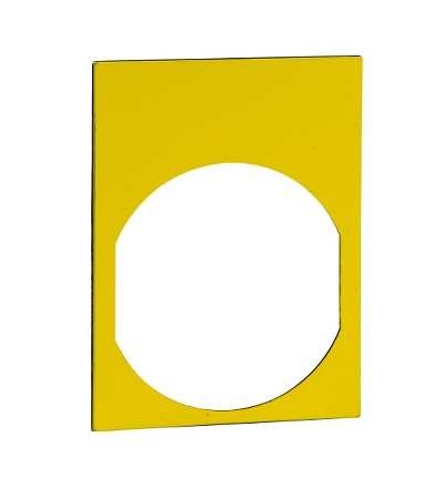 ZBY41101 Name plate 30 X 40 yellow, black marking, Schneider Electric