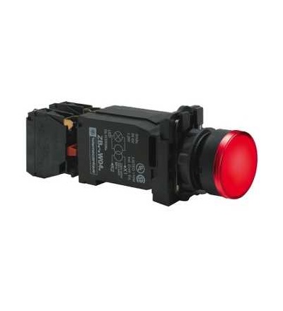 XB5AW3445 červená ovládač stiskací prosvětlený lícující ? 22 s návratem 1Z+1V 220...240V, Schneider Electric