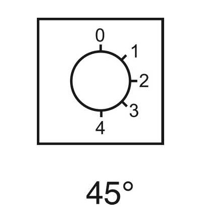 XBCY7232 štítek pro vačkový spínač 0 až 4, 46x46mm, Schneider Electric