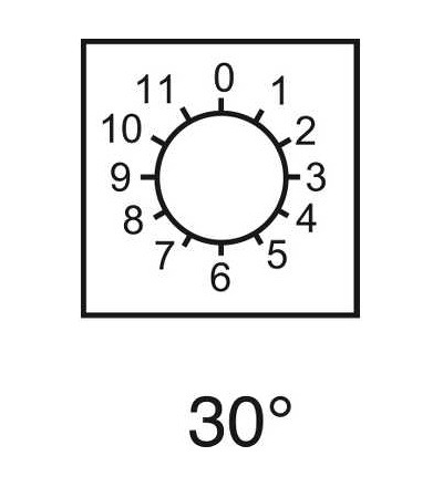 XBCY7239 štítek pro vačkový spínač 0 až 11, 46x46mm, Schneider Electric