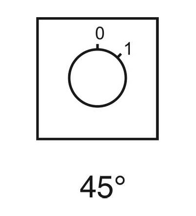 XBCY7251 štítek pro vačkový spínač 0, 1, 46x46mm, Schneider Electric
